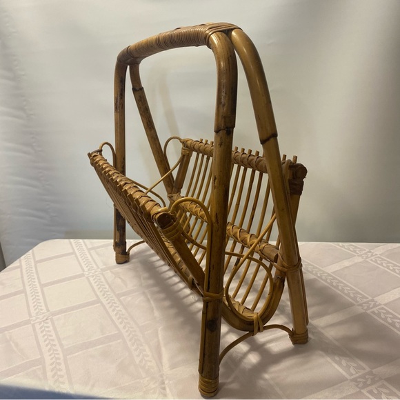 Vintage Wicker Magazine Rack - Picture 6 of 14
